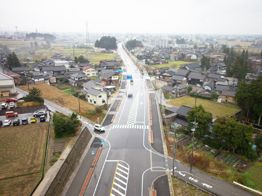 国道156号金屋自歩道設置その4工事